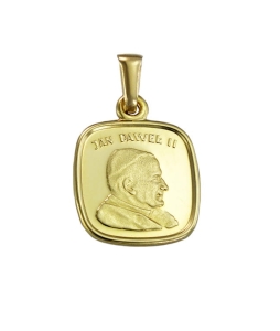 Złoty Medalik z Wizerunkiem Papieża Jana Pawła II Papież -  Próba 585