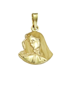 Piękny Medalik z Wizerunkiem Matki Boskiej  - Próba 585 !!!