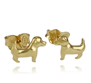 Złote Kolczyki Pieski - próba 585