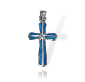 Srebrny Rodowany Krzyż, Krzyżyk z Opalem 