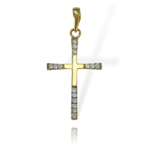 Złoty Krzyż z Cyrkoniami - Próba 585  