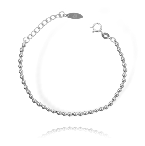 Piękna Srebrna Efektowna Bransoletka z Kuleczek !