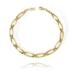 Piękna Złota Gładka Bransoletka - pr. 585