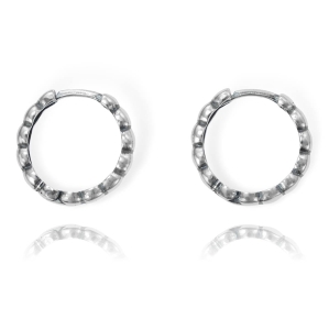 Piękne Srebrne Oksydowane Kolczyki Kółeczka ! 