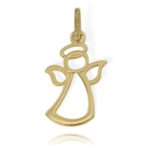 Złoty Wisiorek Ażurowy Anioł, Aniołek - Pr. 585 