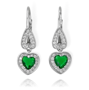 Piękne Srebrne Kolczyki z Cyrkoniami 