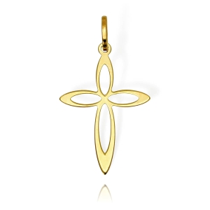 Piękny Złoty Ażurowy Krzyż, Krzyżyk - Próba 585 