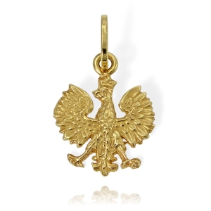Piękny Złoty Wisiorek Orzeł, Godło Polski - pr. 585  
