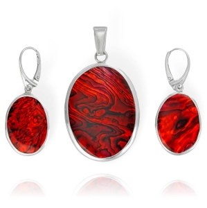 Srebrny Komplet z Jaspisem Królewskim ! 