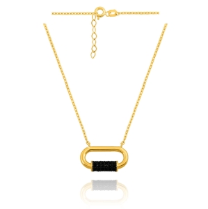 Złoty Modny Naszyjnik Celebrytka z Cyrkoniami - pr.585