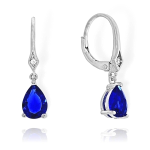 Piękne Srebrne Kolczyki z Niebieskimi Cyrkoniami!  