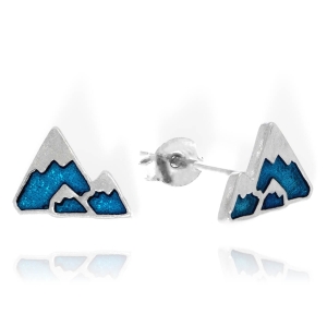 Srebrne Kolczyki Ośnieżone Góry Mount Everest! 