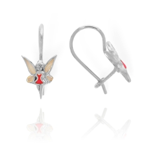 Srebrne Kolczyki Wróżka, Wróżki Ręcznie Malowane!  