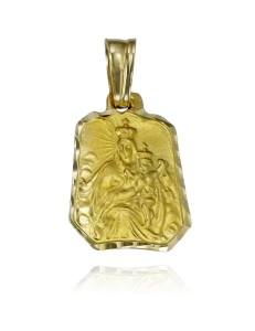 Złoty Diamentowany Medalik Szkaplerz - Próba 585