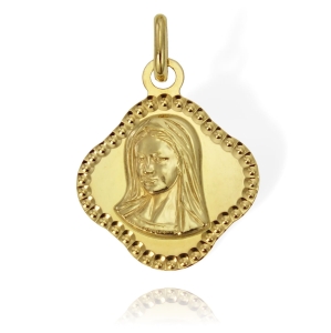 Złoty Medalik Matka Boska Madonna - Próba 585 