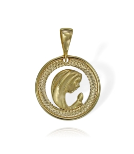 Złoty Medalik Matka Boska Madonna - Próba 585