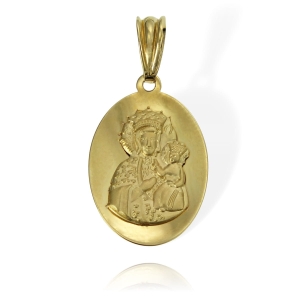 Złoty Medalik Matka Boska Częstochowska 