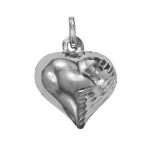 Srebrne Rodowane Diamentowane Serce !