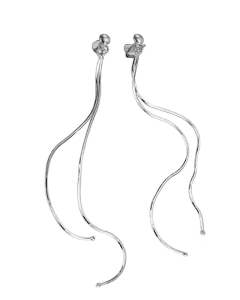 Piękne Srebrne Długie 10 cm. Wiszące Łańcuszkowe Kolczyki !!!