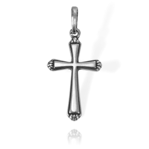 Srebrny Oksydowany Krzyż Krzyżyk