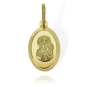 Złoty Medalik Matka Boska Częstochowska 