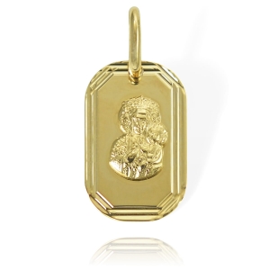 Złoty Diamentowany Medalik Matka Boska Częstochowska