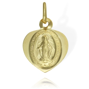 Złoty Cudowny Medalik Matka Boska Niepokalana