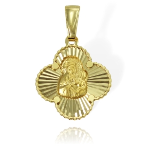 Złoty Diamentowany Medalik Matka Boska Częstochowska