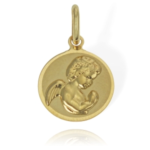 Złoty Wisiorek Modlący Anioł, Aniołek - Pr. 585 