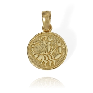Złoty Diamentowany Wisiorek Znak Zodiaku Skorpion - Pr. 585
