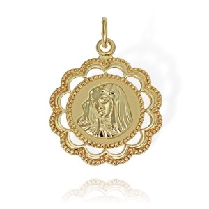 Złoty Diamentowany Medalik Matka Boska - pr. 585