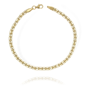 Efektowna Diamentowana Złota Bransoletka - Próba 585 