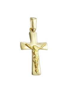 Złoty Krzyżyk z Wizerunkiem Jezusa Chrystusa - Próba 585