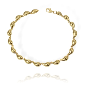 Modna Złota Bransoletka Krople Kropelki - pr. 585 
