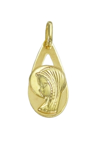 Piękny Złoty Medalik z Matką Boską - Próba 585 !!! R-9
