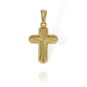 Złoty Diamentowany Krzyż Krzyżyk - Próba 585