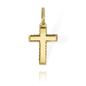 Złoty Diamentowany Krzyż Krzyżyk - Próba 585
