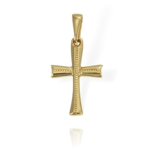 Złoty Diamentowany Krzyż Krzyżyk - Próba 585