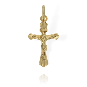 Złoty Krzyż Krzyżyk z Panem Jezusem - Próba 585 