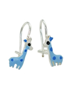 Srebrne Kolczyki Żyrafy na Biglu 