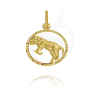 Złoty Diamentowany Wisiorek Znak Zodiaku Baran - Pr. 585
