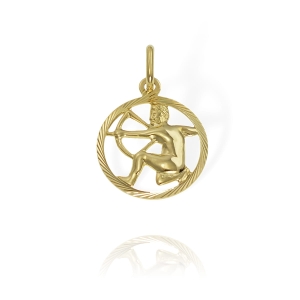 Złoty Diamentowany Wisiorek Znak Zodiaku Strzelec - Pr. 585