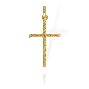 Złoty Diamentowany Krzyż Krzyżyk - Próba 585 