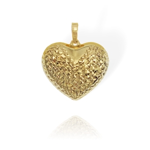 Złoty Diamentowany Wisiorek Serce - Pr. 585