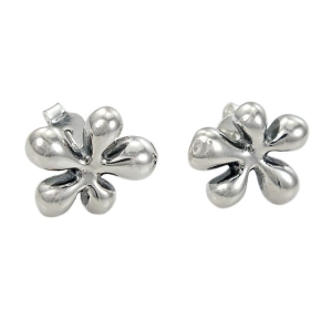 Piękne Srebrne Kolczyki Oksydowane Kleksy na sztyfcie !!!