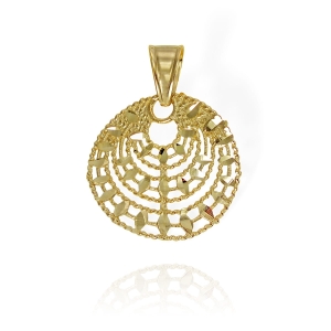 Złoty Ażurowy Diamentowany Wisiorek - Pr. 585