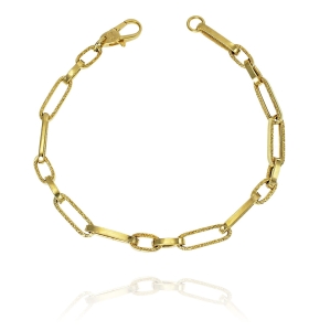 Piękna Złota Diamentowana Bransoletka - pr. 585