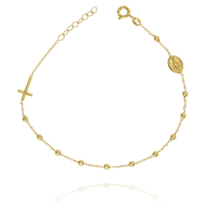 Piękna Złota Bransoletka Różaniec - pr. 585