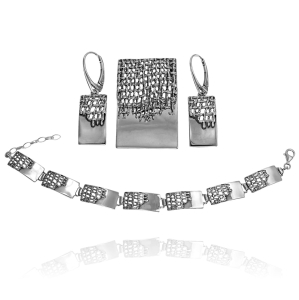 Srebrny Oksydowany Komplet !  