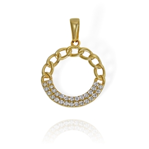 Piękny Złoty Wisiorek z Cyrkoniami - Pr. 585